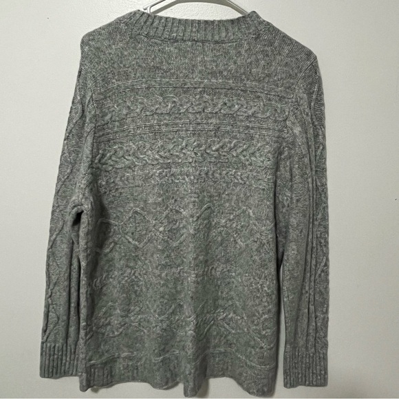 ST. JOHN’S BAY WOMENS GRAY KNIT SWEATER, Size XL - Picture 3 of 8